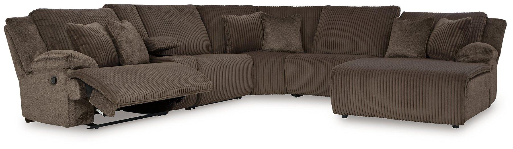 Top Tier Reclining Sectional with Chaise - Smokey Mountain Furniture (NC)