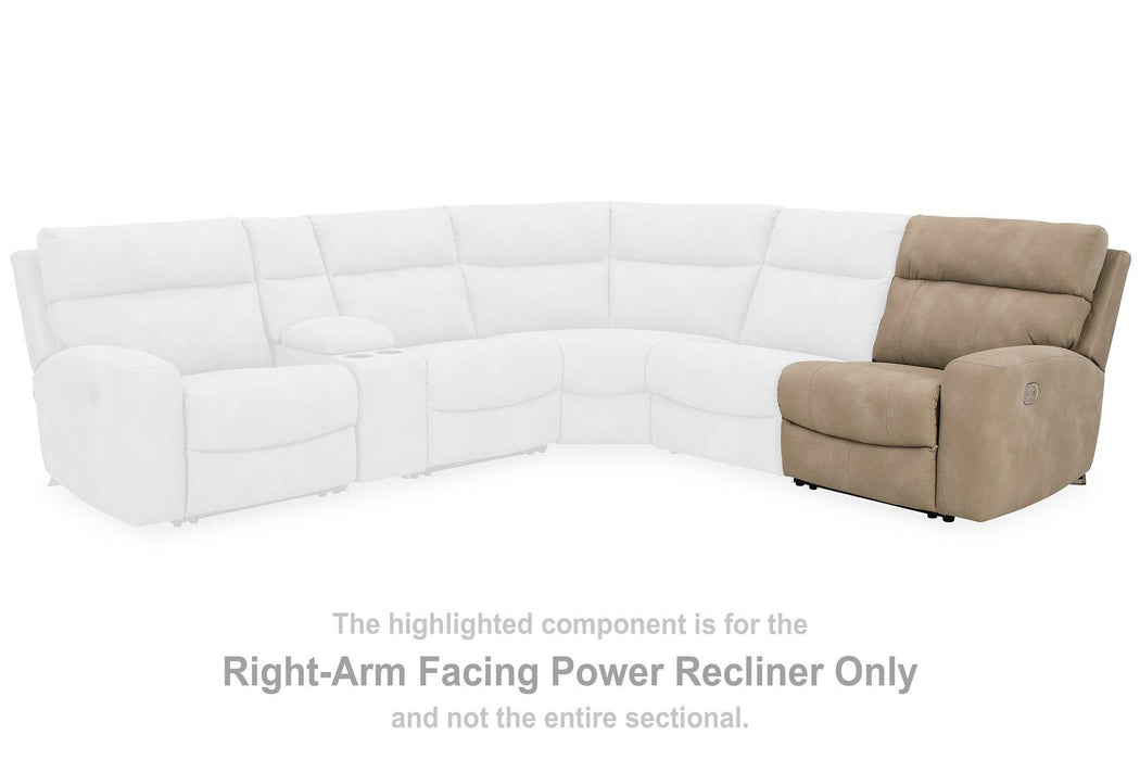 Next-Gen DuraPella Power Reclining Sectional Loveseat with Console - Smokey Mountain Furniture (NC)