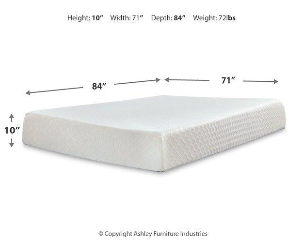10 Inch Chime Memory Foam Mattress Set - Smokey Mountain Furniture (NC)