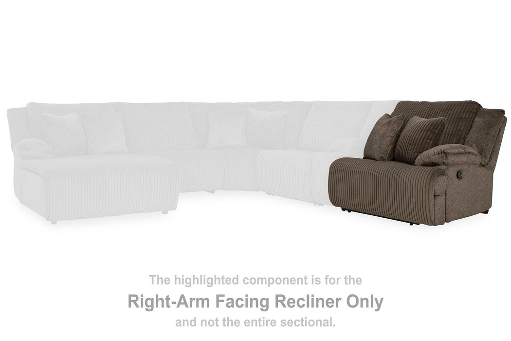 Top Tier Reclining Sectional with Chaise - Smokey Mountain Furniture (NC)