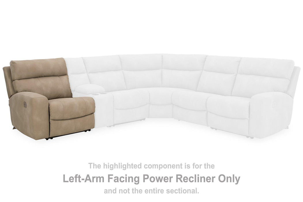 Next-Gen DuraPella Power Reclining Sectional Loveseat with Console - Smokey Mountain Furniture (NC)