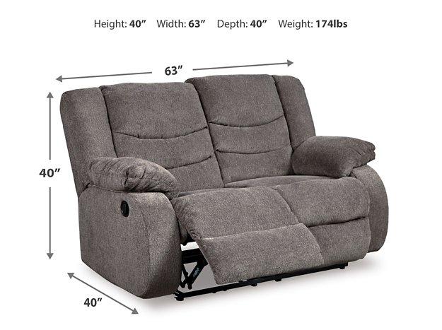 Tulen Reclining Loveseat - Smokey Mountain Furniture (NC)