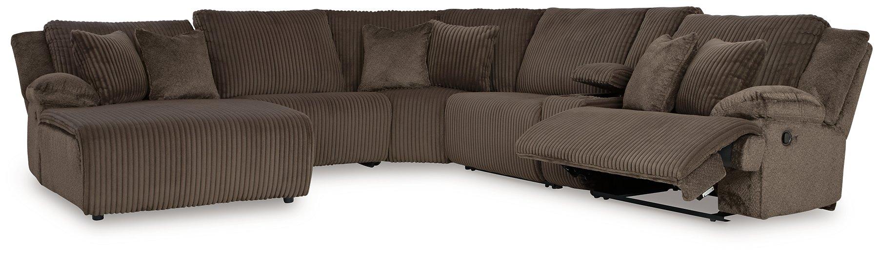 Top Tier Reclining Sectional with Chaise - Smokey Mountain Furniture (NC)