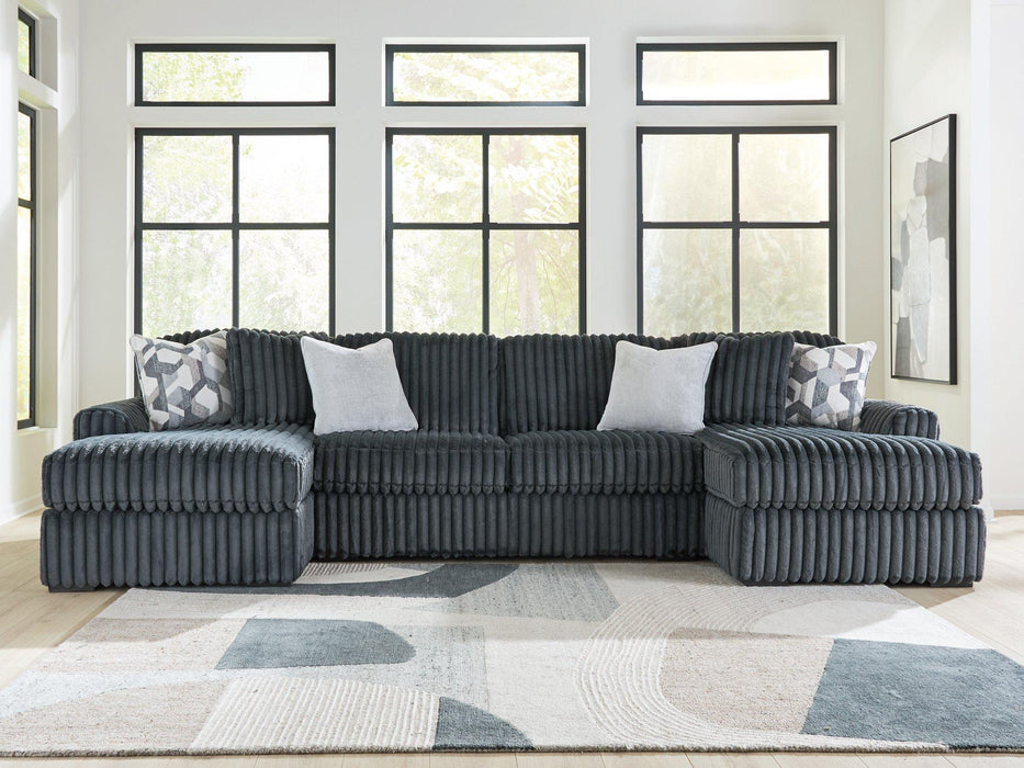 Midnight-Madness Sectional with Chaise - Smokey Mountain Furniture (NC)