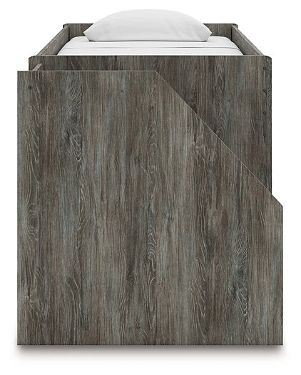 Frandern Loft Bed with Bookcase and Drawer Storage - Smokey Mountain Furniture (NC)