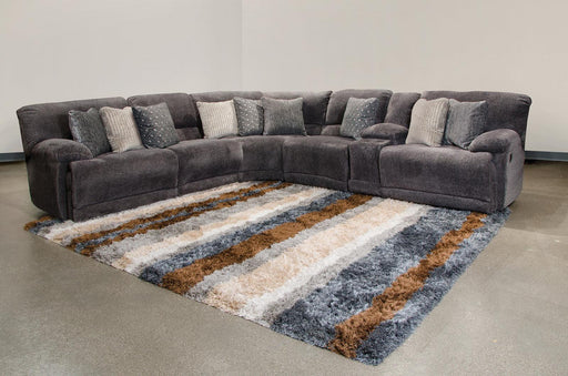 Catnapper Furniture Burbank 6pc Sectional in Smoke image