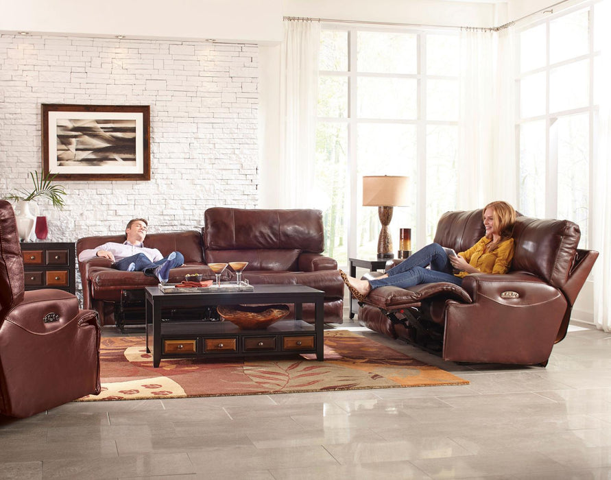 Catnapper Wembley Lay Flat Reclining Sofa in Walnut