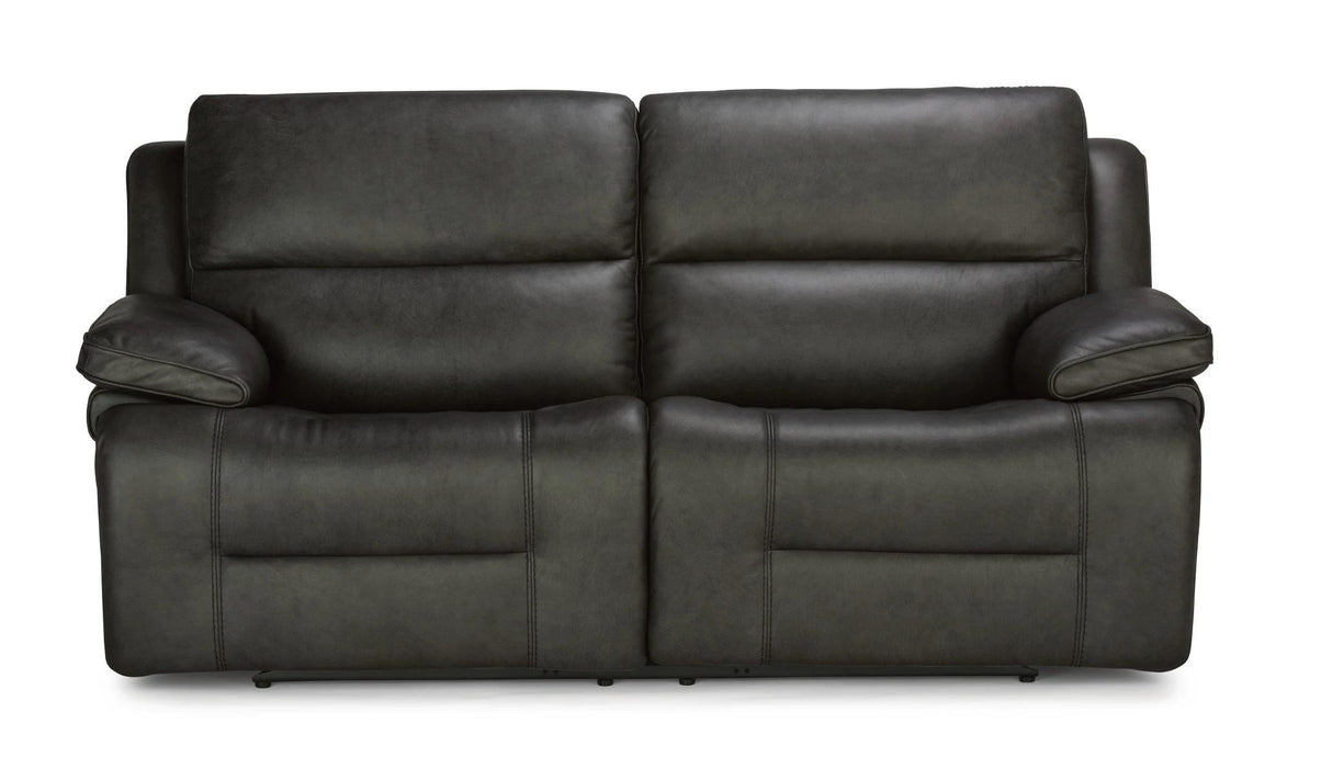 Flexsteel Latitudes Apollo Leather Power Reclining Sofa w/Power Headrests in Black image