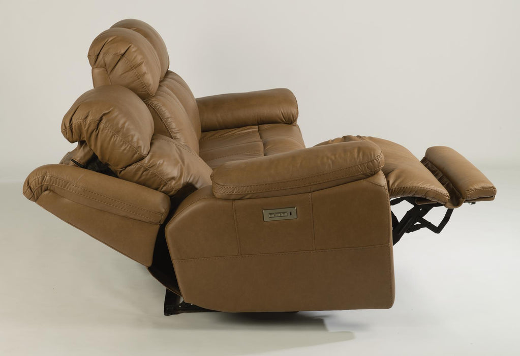 Flexsteel Elijah Power Reclining Sofa with Power Headrests & Lumbar