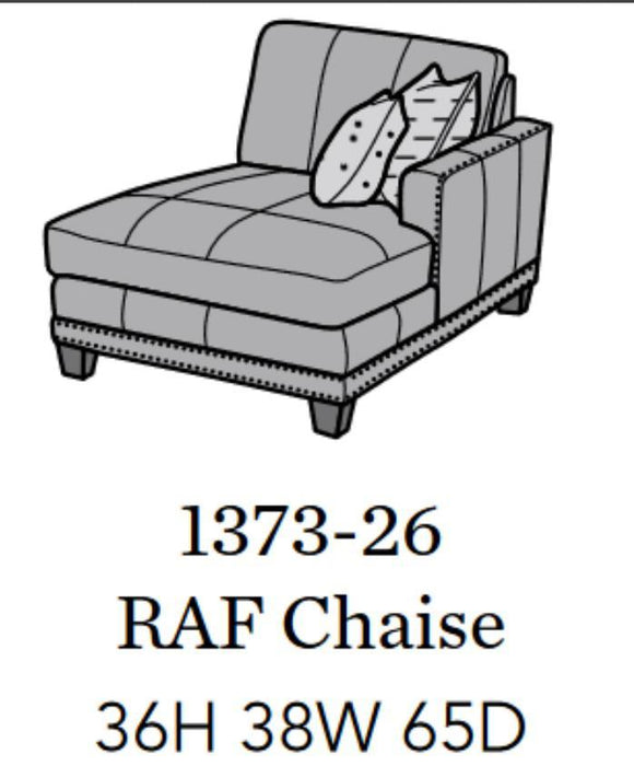 Flexsteel Latitudes Port Royal Leather RAF Chaise image