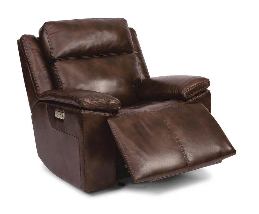 Flexsteel Latitudes Chance Leather Power Gliding Recliner w/Power Headrest