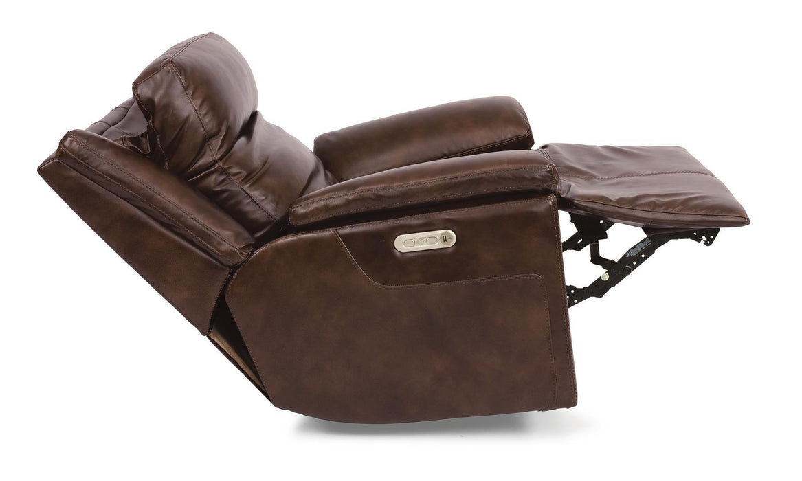 Flexsteel Latitudes Chance Leather Power Gliding Recliner w/Power Headrest