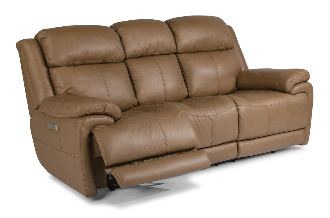 Flexsteel Elijah Power Reclining Sofa with Power Headrests & Lumbar