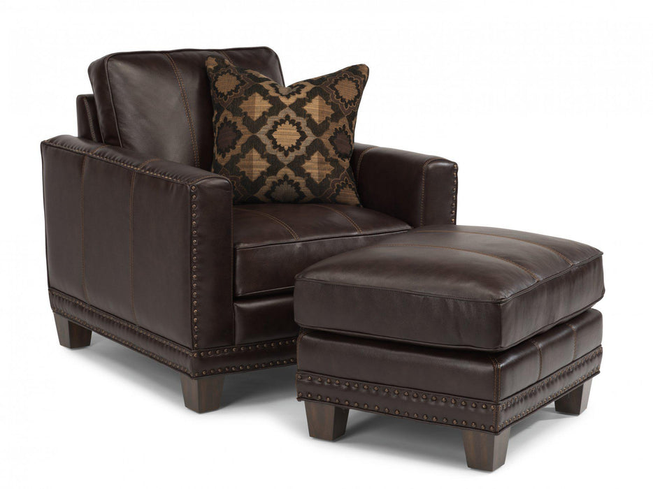 Flexsteel Latitudes Port Royal Leather Ottoman