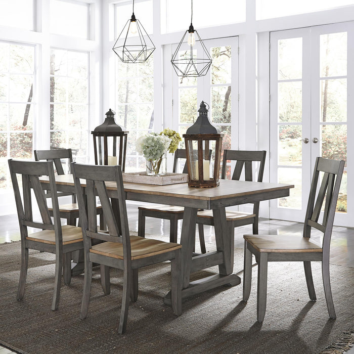 Lindsey Farm 7 Piece Trestle Table Set image