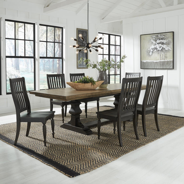 Harvest Home 7 Piece Trestle Table Set image