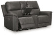 Bleckley Power Reclining Loveseat with Console - Smokey Mountain Furniture (NC)