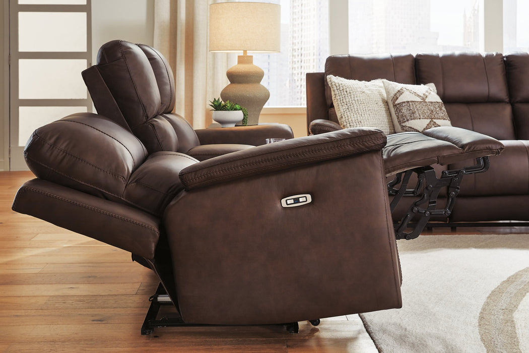 Bleckley Power Reclining Loveseat with Console - Smokey Mountain Furniture (NC)
