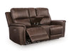 Bleckley Power Reclining Loveseat with Console - Smokey Mountain Furniture (NC)