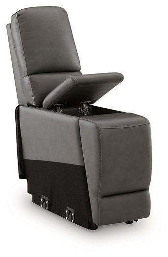 5Z - Pittson Power Reclining Sectional Loveseat with Console - Smokey Mountain Furniture (NC)