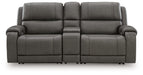 5Z - Pittson Power Reclining Sectional Loveseat with Console - Smokey Mountain Furniture (NC)