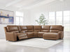 DeepWakes Power Reclining Sectional with Chaise - Smokey Mountain Furniture (NC)