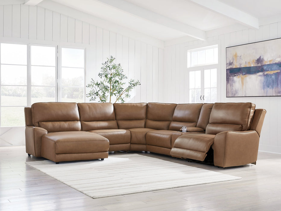 DeepWakes Power Reclining Sectional with Chaise - Smokey Mountain Furniture (NC)