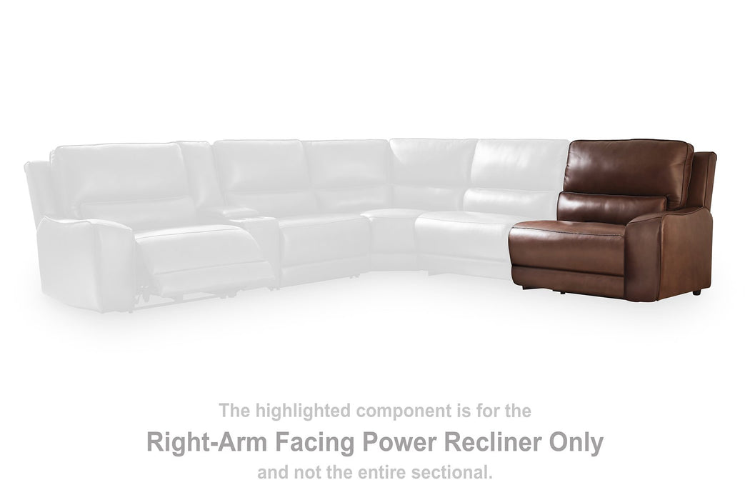 DeepWakes Power Reclining Sectional with Chaise - Smokey Mountain Furniture (NC)