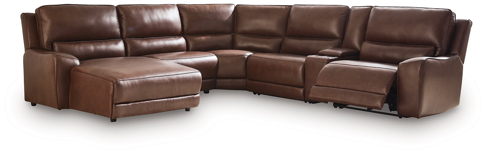 DeepWakes Power Reclining Sectional with Chaise - Smokey Mountain Furniture (NC)