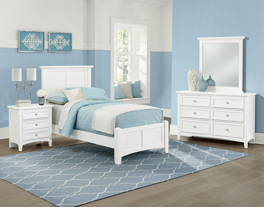 Vaughan-Bassett Bonanza Twin Mansion Bed Bed in White
