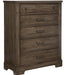 Vaughan-Bassett Cool Rustic 5 Drawer Chest in Mink image