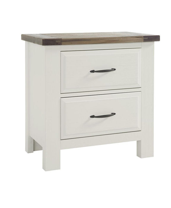 Vaughan-Bassett Maple Road Nightstand in Soft White/Natural Top image